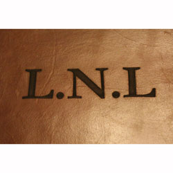 Laser engraved leather
